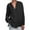 Black, variant on 2025 New Fashion Plus Size Womens Solid Color V-neck Loose Button Blouse Half Sleeve Casual Work Tunic Tops