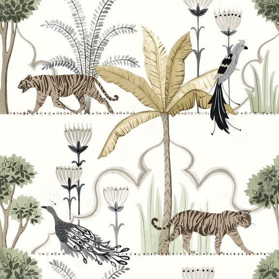 NuWallpaper 216-in by 20.5-in Laos Ivory Peel and Stick Wallpaper