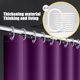thumbnail image 5 of Cortina de Ducha Impermeable y Antimoho | Sin Perforaciones | Transmite La Luz | Cortina Divisoria Opaca | Poliéster | Morado | 180 Cm X 180 Cm | 320 G | Fácil de Instalar y Limpiar, 5 of 7