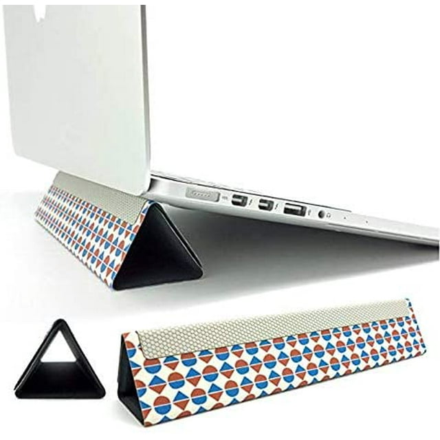 Pyramid Support Pliable pour Ordinateur Portable, Support Léger pour Ordinateur Portable, Support Antidérapant et Portable, Compatible avec MacBook/MacBook Air/MacBook Pro, Tablettes et Ordinateurs Portables jusqu'à 15”, Géométrique