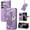 Lightpurple, variant on for Samsung Galaxy S23 Ultra Phone Case Wallet, Women Flip Folio Cover with Credit Card Holders Diamond Emboss Butterfly Flower PU Leather Purse Wrist Strap Kickstand Case for S23 Ultra, Pink