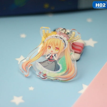 Chi Lin Keychain Raypadula Anime Cosplay Kobayashi-san Chi no Maid Dragon Cosplay Keychain Key Ring Cute Gift ()