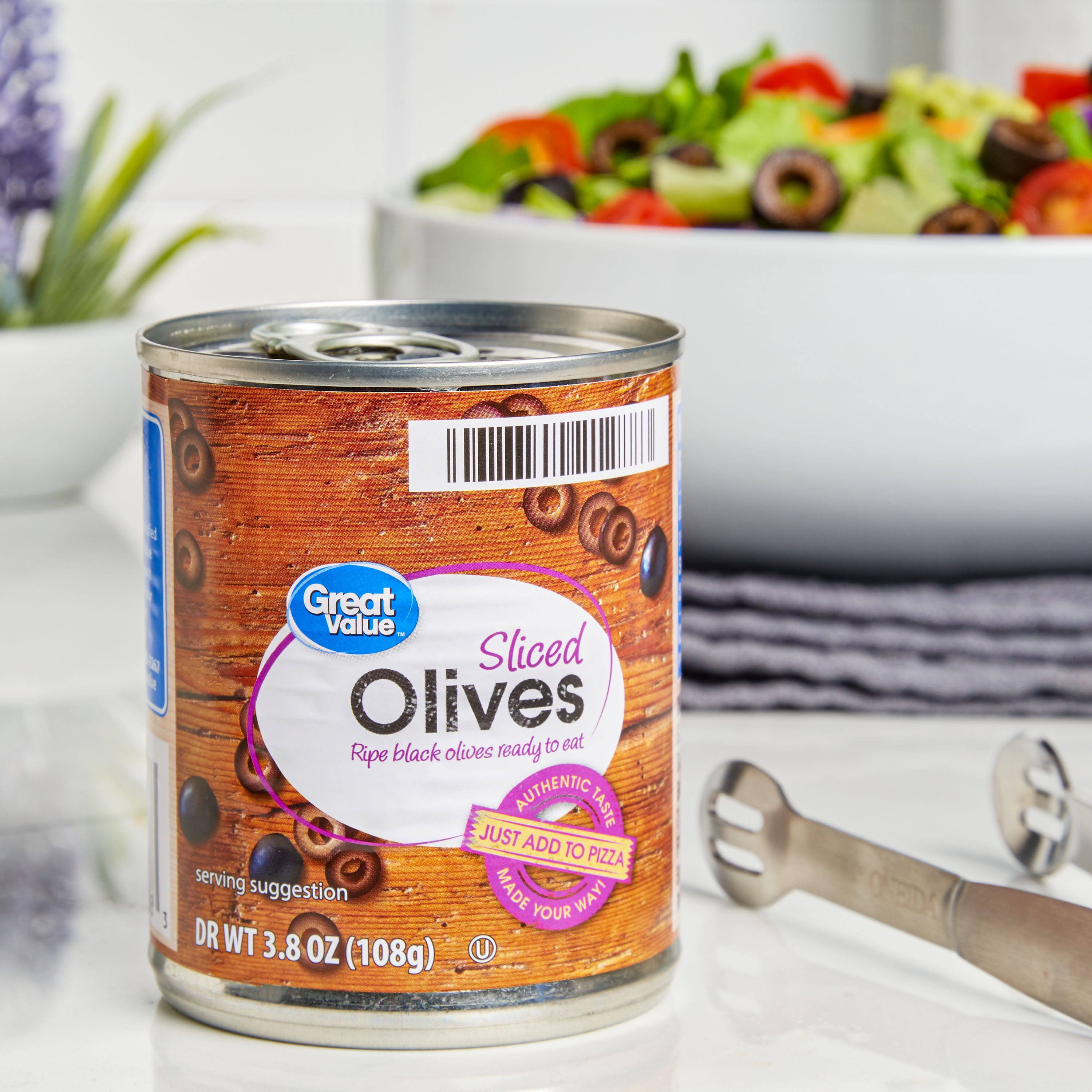 Great Value Sliced Olives, 3.8 oz