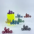 thumbnail image 3 of Dados de poliedro acrílicos transparentes con purpurina, juego de 7 granos, dados para correr de colores, 3 of 5