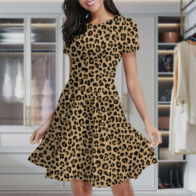 white christmas dresses Sequined Leopard Print Column Maxi Evening Gown by Nadia’s