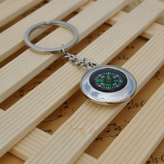 WHAMVOX Multi Color Metal Compass Keychain Creative Gift for Key Holding Long Lasting Pendant Size 3.5 Inch