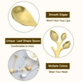 thumbnail image 3 of Unique Bargains 6Pack 4.8' Stainless Steel Leaf Coffee Spoon Tableware Dessert Spoons, Gold, 3 of 4