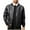 Black, variant on APEXFWDT Men's Faux Leather Bomber Jacket Full Zip Varsity Coat PU Jacket Windbreaker for Street Style & Casual Outings,M,Black