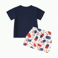thumbnail image 6 of Kedxroy Toddler Baby Boy Clothes Letter Short Sleeve T Shirt Top Boys Shorts with Pocket Cute Summer Outfit 2Pcs Set(Z03-Black,2-3 Y), 6 of 7