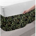 thumbnail image 2 of Jungle Foliage Bed Skirt, Demonstration of Island Leaves and Tropic Plants Palm Banana, Elastic Bedskirt Dust Ruffle Wrap Around for Bedding Decor, 4 Sizes, Charcoal Grey Multicolor, by Ambesonne, 2 of 2