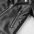 thumbnail image 6 of XUNKUSGA Leather Biker Jacket For Boys Girls Vintage Moto Biker Coat Fashion Asymmetric Zip Lapel Motorcycle Jacket With Pockets Fall Outwear,0-1Years, 6 of 8