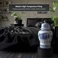 thumbnail image 2 of Red Lantern 24" Ladies Blue & White Porcelain Temple Jar, 2 of 7