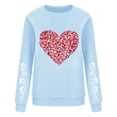 thumbnail image 3 of qucoqpe Womens Valentines Sweatshirt Christmas Oversized Love Heart Pullover Tops Long Sleeve Shirts for Women, 3 of 4