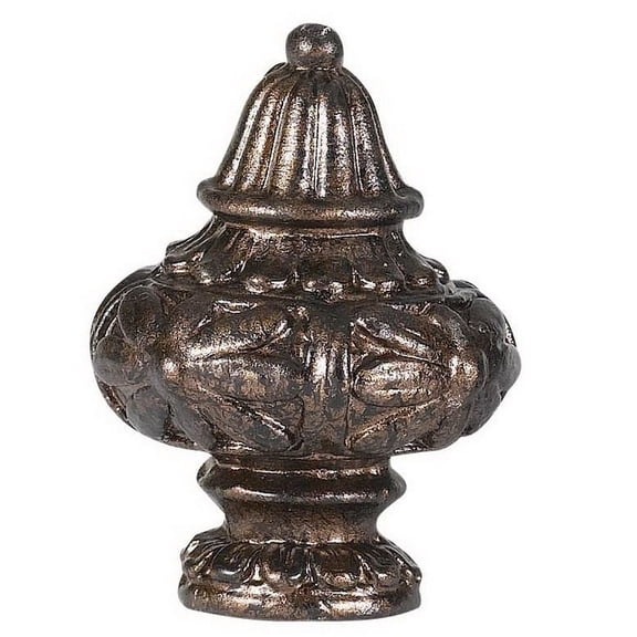 FA-5064A-Cal Lighting-Metal Cast Finial-10.3 Inches Wide by 8.5 Inches High-Rust Finish