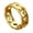Gold-7, variant on Industrial Styles Titaniumed Steel Biker Rings Portable Chain Designs Unisex Jewelry Accessory for Sensitive Skin