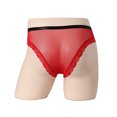 thumbnail image 4 of Jwputqe&nbsp;Mensg Strings and Thongs,Thongs,G-string Panties,Breathable,Cooling,Solid,Low Waist,Polyester,Red,One Size, 4 of 4