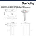 thumbnail image 5 of DeerValley DV-1P523 Compact White Ceramic Pedestal Sink, 20" X 17" Inch Pedestal Bathroom Sink With Overflow and Pre-Drilled Single Hole, 5 of 10