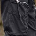 thumbnail image 6 of HOOMEUMY Mens Joggers Casual Cargo Pants Elastic Waist Drawstring Trousers Solid Color Tapered Lounge Pants with Multi Pocket Gray 8, 6 of 7