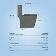 thumbnail image 5 of Canddidliike 1.1/1.6 GPF Dual Flush One-Piece Toilet, Button on Tank top S-trap 12 inches, Elongated Bowl with Soft Close Seat, Water-Saving MAP 1000g, Light Gray, 5 of 13