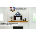 thumbnail image 2 of Large Military Shadow Box Display Case for Funeral Burial Flag, American Veterans Fits Folded 5x9.5’ Flag, Certificate, Medal, Patches. Solid Wood and Glass. (Rustic), 2 of 7