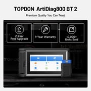 TOPDON AD800BT 2 Automotive Diagnostic Scanner, Bidirectional OBD2 Scanner with 28+ Services, CANFD/FCA AutoAuth