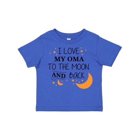 Inktastic I Love My Oma to the Moon and Back Boys or Girls Toddler T-Shirt