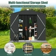 thumbnail image 2 of Sesslife 8' x 6' Outdoor Storage Shed, Patio Galvanized Steel Metal Shed with Lockable Doors, Garden Shed with Vents for Tools, Lawn Mover, Bike, Gray, 2 of 9