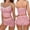 Pink&&100, variant on CONROSES Womens 2 Peice Pajama Sets Casual Strawberry Graphic Sleeveless Camisole Tops Shorts Loungewear Sets Cozy Nightwear Sleepwear
