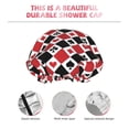 thumbnail image 3 of KLL Playing Cards Pattern Shower Cap & Bath Cap for Women,Reversible Oversized Waterproof Shower Caps for all Hair Lengths,Elastic Reusable Bathing Hair Cap, 3 of 6
