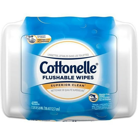 Kimberly-Clark KCC36734CT Cottonelle Flushable Wet Wipes