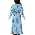 thumbnail image 5 of Odeerbi Muslim Long Dress Middle Big Girls 2025 Long Sleeve Round Neck Lace Print Dress, 5 of 6