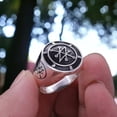 thumbnail image 5 of The Prince of Fallen Angels Azazel Ring, Azazel Ring, Signet of Azazel Silver Ring, Silver 925 Black Enamel Ring, Best Gifts Jewelry KCR034, 5 of 7