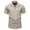 c01Beige, variant on Arnsht Men's Vintage Jacquard Button Shirts Short Sleeve Solid Color Turn-Down Collar Casual Summer Shirts for Men Black M