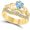 Yellow, variant on 14K White Gold-Plated Crown Design Claddagh Bridal Set 1 CT Heart-Cut Aquamarine Engagement Ring with Curved Wedding Band 925 Sterling Silver Anniversary Gift For Women