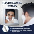 thumbnail image 4 of Mirrorvana Small Travel Shower Mirror - Fogless Shower Shaving Mirror with Triple Suction Cups, Anti-Fog & Shatterproof Stick On Shave Mirror for Bathroom and Travel - 5.3" x 5.3", 4 of 7