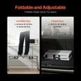 thumbnail image 2 of KFFKFF Work Platform, 3 Gear Adjustable Height, Folding Alloy Steel Step Ladder, Portable Scaffolding Platform, 400 lb Load Capacity, Non-Slip Rubber Feet, Drywall Painting Stool, 2 of 9