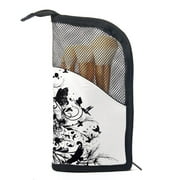 OWNTA Lion King Animal Pattern Travel Organizer: Makeup Brush Storage Bag with 12 Brushes - Travel Bag, Zipper Pouch, Makeup Bag
