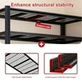 thumbnail image 2 of ZEUKMXOO 3025LBS Garage Shelving, 5 Tier Heavy Duty Shelves for Storage, Adjustable Metal Shelving for Warehouse Garage Basement Pantry, 55" W x 24" D x 84" H,Black, 2 of 7