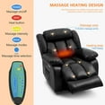 thumbnail image 2 of MERITLIFE Leather Power Lift Chair Electric Recliner Sofa for Elderly, Two Okin Motor Electric Living Room Chair with Heated Vibration Massage,Massage Remote Control (Black), 2 of 11