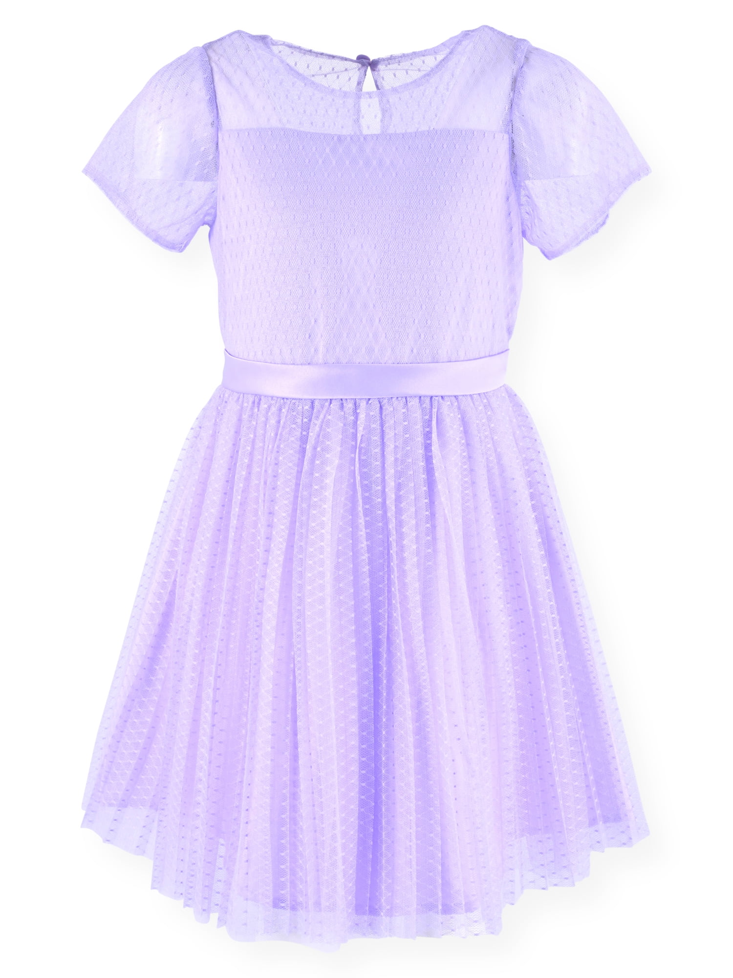 Wonder Nation Girls Jacquard Mesh Dress, Sizes 4-16 & Plus