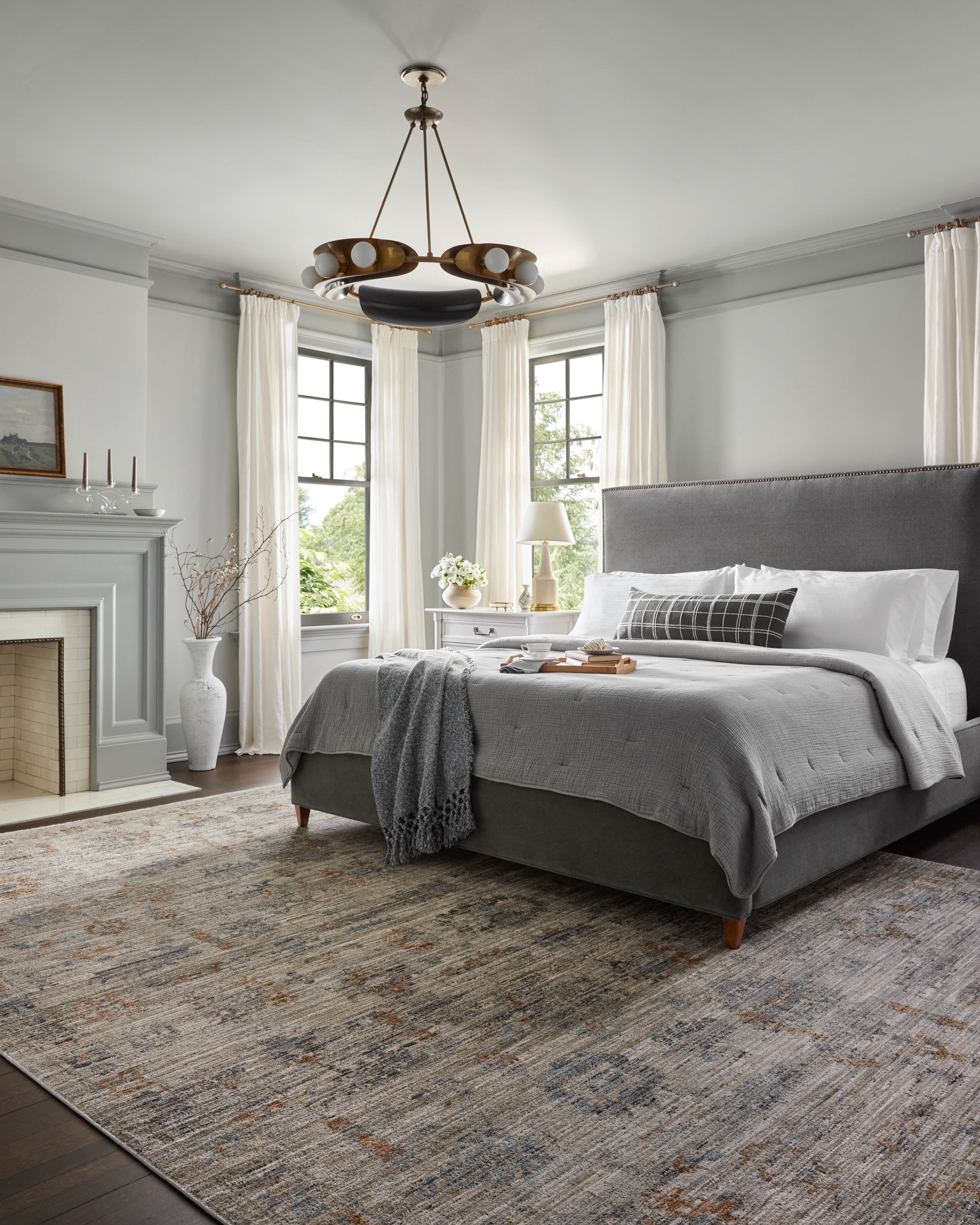 Jean Stoffer x Loloi Katherine Pebble / Ocean 2'-7" x 10'-0" Runner Rug
