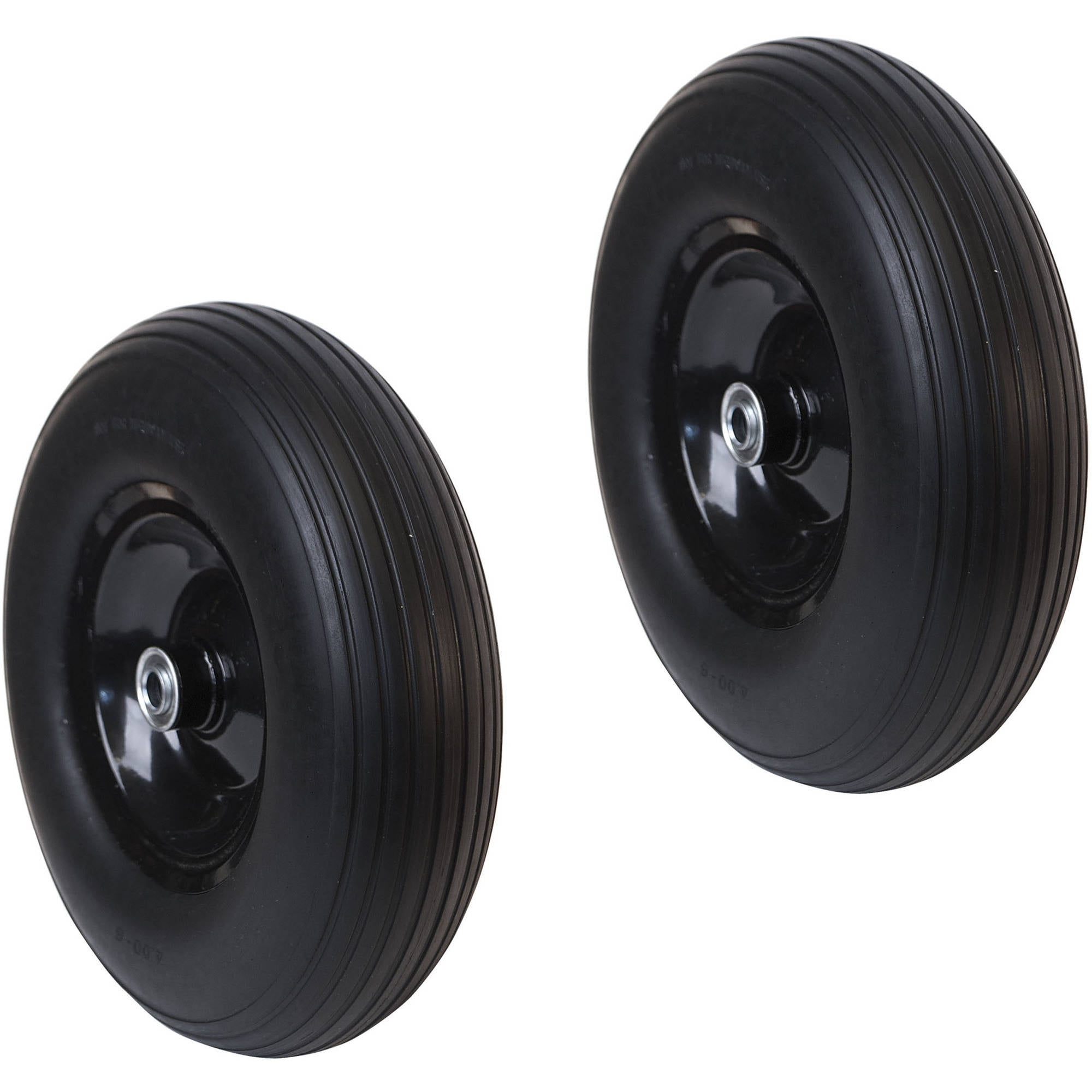 Replacement Wheelbarrow Ribbed Wheels 13 Inch Anti Flat Set of 2 By