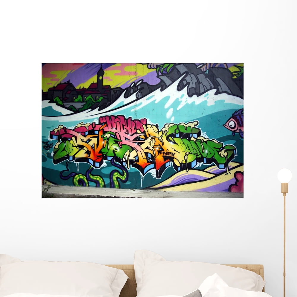 Graffiti Wall Mural by Wallmonkeys Peel and Stick Graphic (36 in W x 24