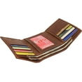 thumbnail image 5 of Deer Men's RFID Blocking Real Leather Bifold Trifold Wallet Trifold, 5 of 8