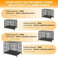 thumbnail image 2 of Senfot Heavy Duty Escape-Proof Dog Crate, Metal Indoor Kennel with 3 Doors, Removable Tray, Wheels, Durable Cage for Large/Medium Dogs, 36" Black, 2 of 7
