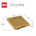 thumbnail image 6 of Oatey Designline 6 in. x 6 in. Stainless Steel Square Shower Drain with Square Pattern Drain Cover in Brushed Gold, 6 of 6