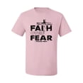 thumbnail image 2 of Wild Bobby, Faith Over Fear Psalm 118:6 , Inspirational/Christian, Men's Graphic Tees, Light Pink, X-Large, 2 of 3