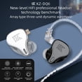 thumbnail image 2 of Auriculares con cable KZ Auriculares con reducción de ruido de 3,5 mm Auriculares de audio de 0,75 mm 2 pines Accesorios para teléfonos inteligentes con manos libres Gris sin micrófono Guardurnaity EL005361-02B, 2 of 2