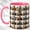 Pink, variant on Dapper Skeleton Coffee Mug, Gothic Pattern Mug, Ceramic 11 oz