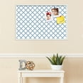 thumbnail image 3 of PinPix 36x24 Custom Cork Bulletin Board Diamond Modern Pattern Navy White Poster Board Has a Fabric Style Canvas Finish, Framed in Diamond Modern Pattern Navy White, by ArtToFrames (PinPix-1805), 3 of 5